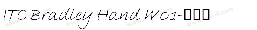 ITC Bradley Hand W01字体转换